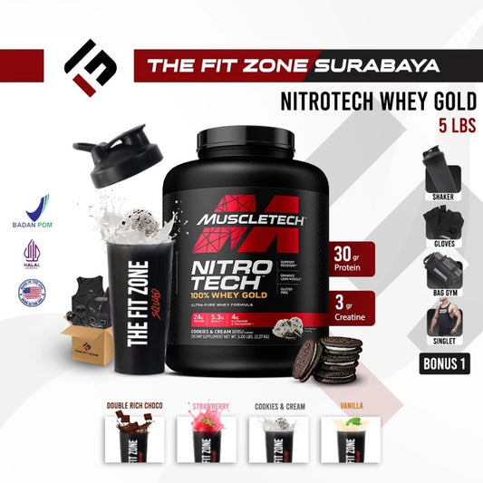 MUSCLETECH Nitrotech Whey Gold 5,03 Lbs Whey Protein Isolate Peptides
