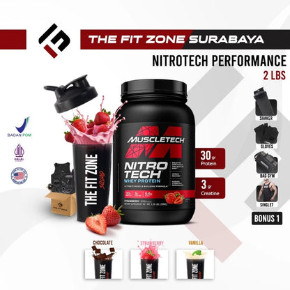 MUSCLETECH Nitrotech Performance Series 2.2 Lbs Supplemen Fitnes Whey Protein Blend Certificate