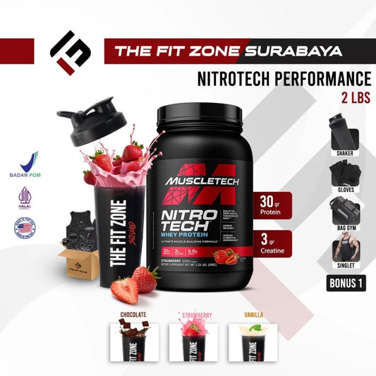 MUSCLETECH Nitrotech Performance Series 2.2 Lbs Supplemen Fitnes Whey Protein Blend Certificate