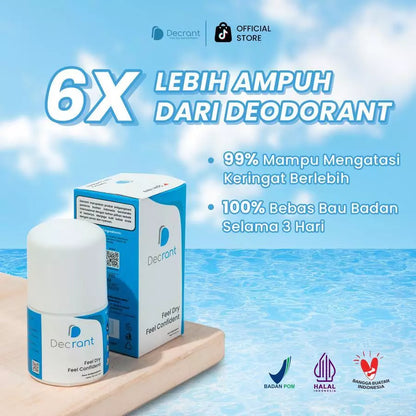 DECRANT Antiperspirant Ketiak Roll On 30 Ml BPOM HALAL Original dan Sensitif
