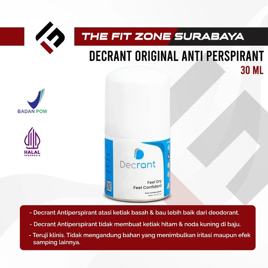DECRANT Antiperspirant Ketiak Roll On 30 Ml BPOM HALAL Original dan Sensitif