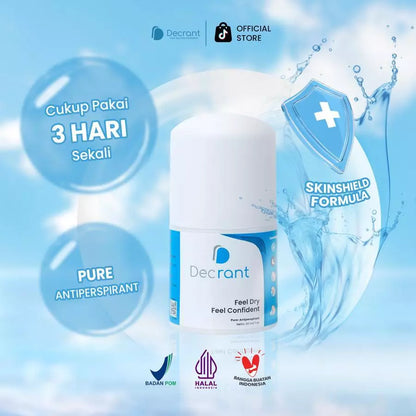 DECRANT Antiperspirant Ketiak Roll On 30 Ml BPOM HALAL Original dan Sensitif
