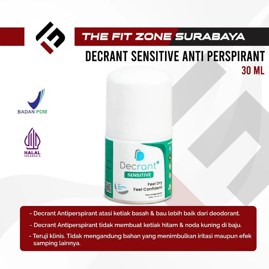 DECRANT Antiperspirant Ketiak Roll On 30 Ml BPOM HALAL Original dan Sensitif