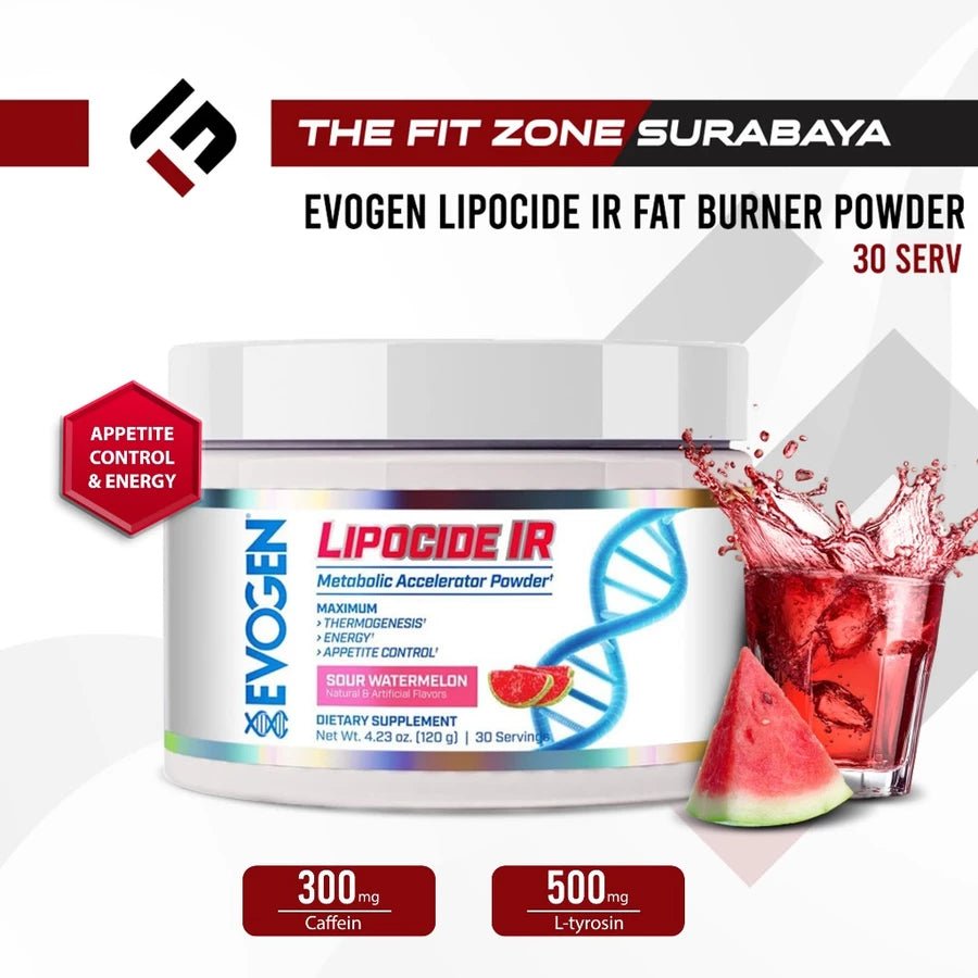 EVOGEN Lipocide IR Fat Burner Powder 30 Servings Suplemen Fitness Fat Burn Powder