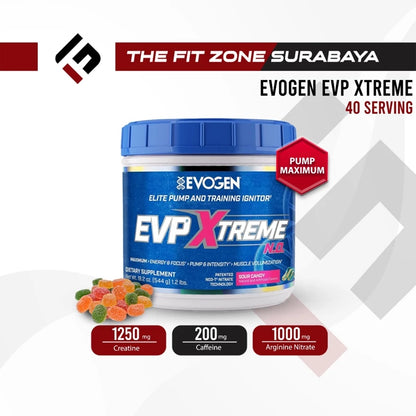 EVOGEN EVP Xtreme 40 Servings ( 1,2 Lbs ) Supplementasi Fitness Pre Workout Import PWO Energy Drink