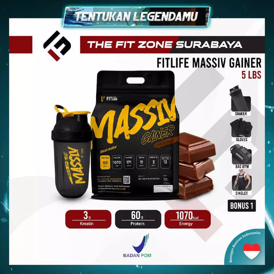 FITLIFE Massiv Gainer 5 Lbs Supplement Fitness Weight Gainer FITLIFE MPRO Susu Penambah Berat Badan