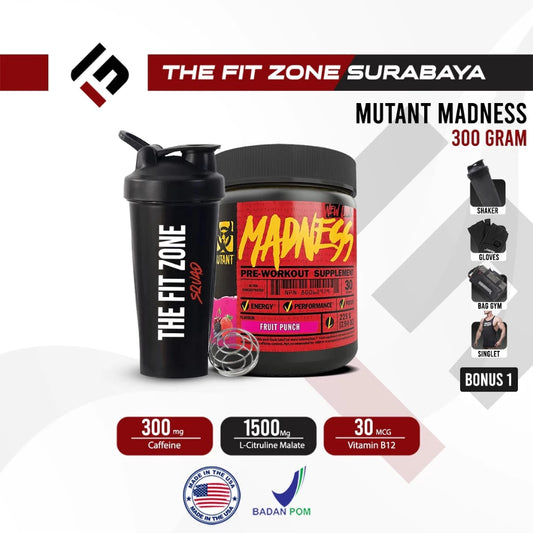 MUTANT Madness 30 Serving Supplement Fitness Pre-Workout Mutant PWO Import Certificate AOM