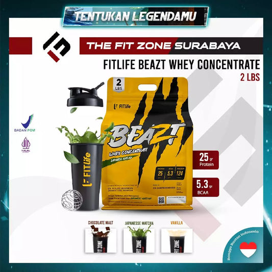 FITLIFE Beazt Whey Concentrate 2 Lbs Beast Whey Protein Suplemen Fitness