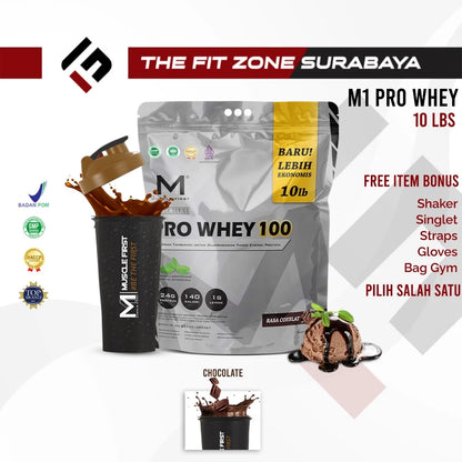 MUSCLE FIRST Pro Whey 100 10 Lbs M1 Pro Whey Silver Series Supplemen Fitness Whey Protein