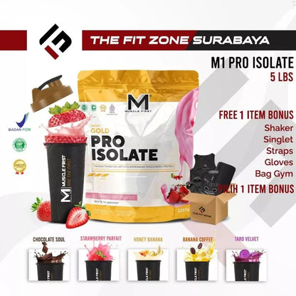 MUSCLE FIRST Gold Pro Isolate 5 Lb Supplemen Fitness M1 Whey Protein Isolate