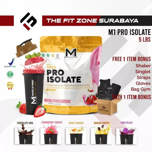MUSCLE FIRST Gold Pro Isolate 5 Lb Supplemen Fitness M1 Whey Protein Isolate