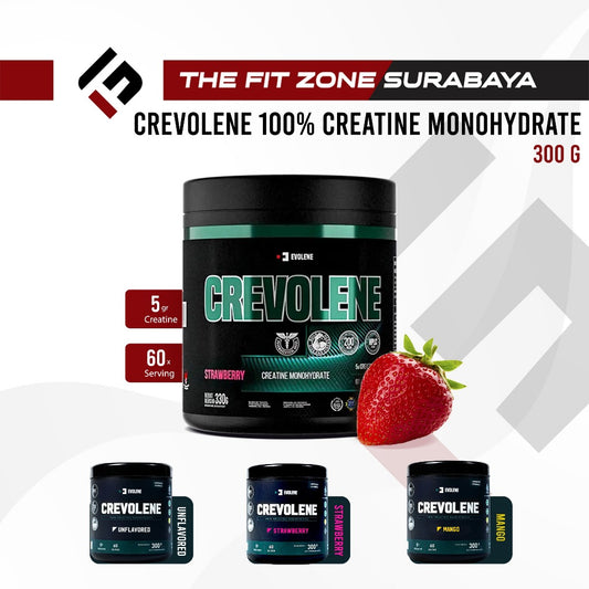 EVOLENE Crevolene Monohydrate 60 Serving 300 Gram Supplemen Kreatin Monohydrate