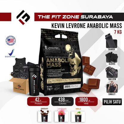 KEVIN LEVRONE Anabolic Mass Gainer 7kg Supplementasi Fitness Weigh Mass Gainer