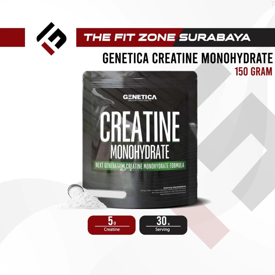 Genetics Creatine GENETICA Creatine Monohydrate 150 gram Suplemen Fitness Creatine Monoh ...
