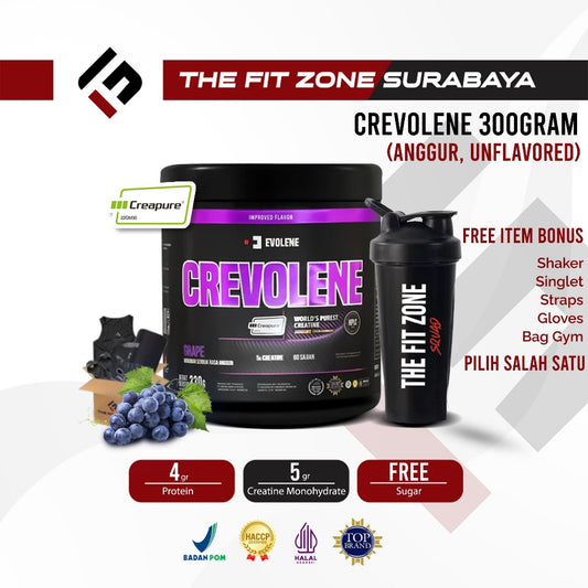 EVOLENE Crevolene Creapure 60 Servings (330 Gram) Supplemen Kreatin Monohydrate Cretified