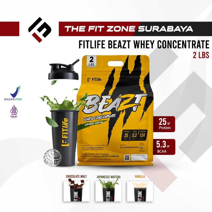FITLIFE Beazt Whey Concentrate 2 Lbs Beast Whey Protein Suplemen Fitness