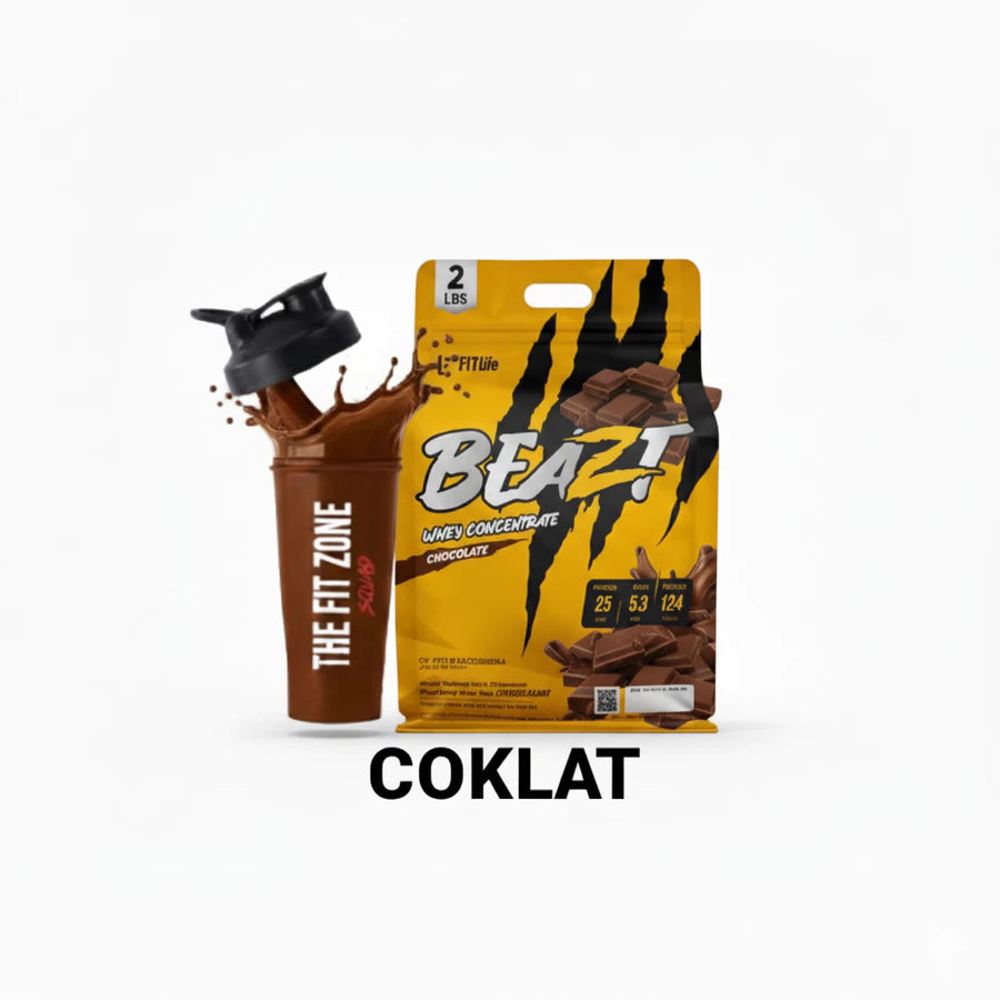 FITLIFE Beazt Whey Concentrate 2 Lbs Beast Whey Protein Suplemen Fitness