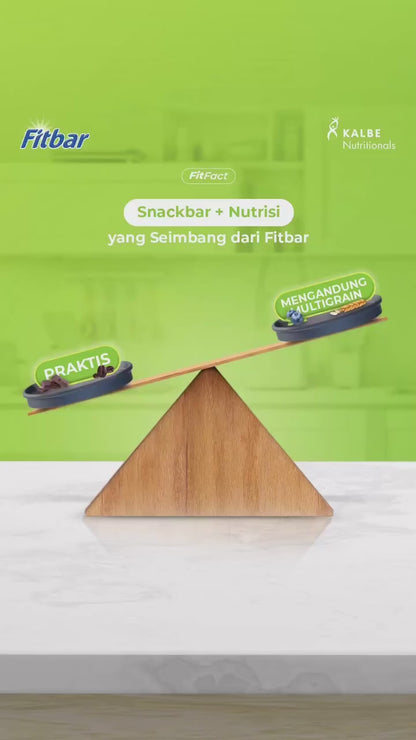 FITBAR Multigrain Bar 1 Box Isi 5 Pcs Snack Sehat Bar Camilan Food Cemilan Makanan (@20 gram)