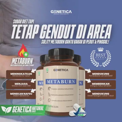 GENETICA Meta Burn 60 Kapsul Suplemen Herbal Alami MetaBurn