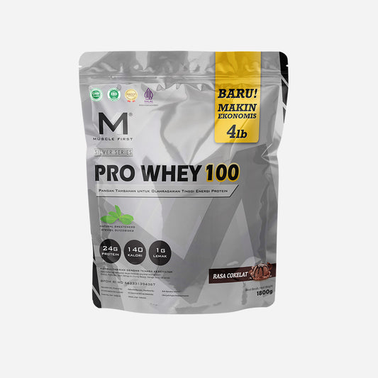 M1 Musclefirst Pro Whey 100 4 Lbs Silver Series BPOM Halal