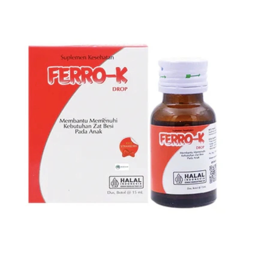 FERRO K Drop15 mL Vitamin Zat Besi Terbaik untuk Pertumbuhan Anak Ferro-K Drop Multivitamin