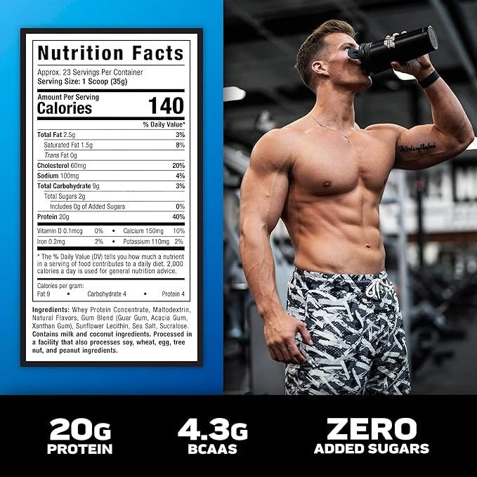 MUSCLETECH Grass-Fed 100% 1,8 Lbs Whey Protein Non-GMO & Gluten-Free Vegan Plant Protein