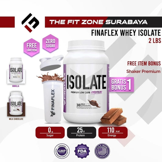 FINAFLEX Isolate 2 Lbs Whey Protein Isolate Premium Low Carb Free Lactose