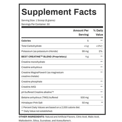 BPI SPORTS Best Creatine 250 Gram Supplementasi Kreatin Monohydrate Import