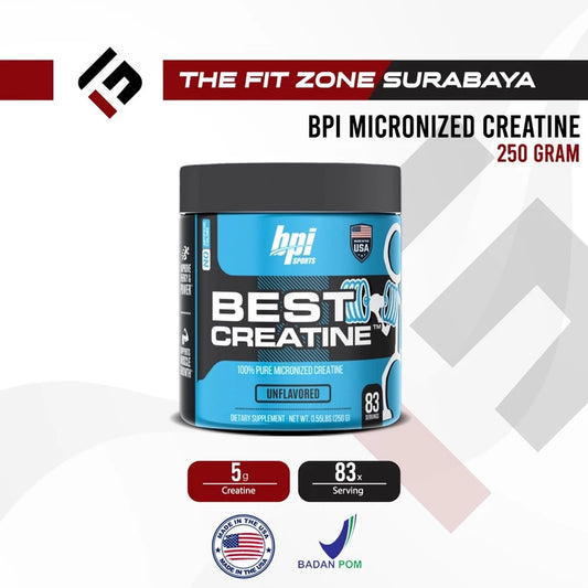 BPI SPORTS Best Creatine 250 Gram Supplementasi Kreatin Monohydrate Import