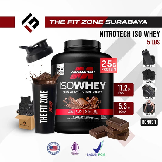 MUSCLETECH Iso Whey 5 Lbs ( 2270 Gram ) Supplemen Fitness Susu Whey Protein Isolate