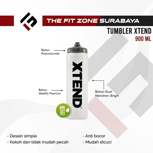 XTEND Original Limited Edition White Tumblr 900 Ml Botol Minum Putih Tahan Lama Bebas BPA