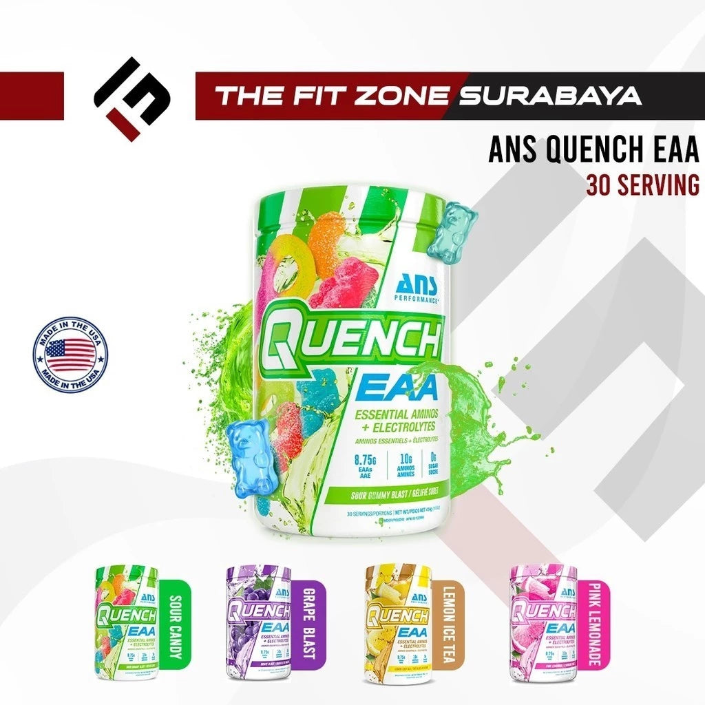 ANS PERFORMANCE Quench EAA 30 Servings Bcaa + Eaa For Recovery Muscle