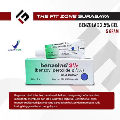 BENZOLAC Benzoyl Peroxide 2,5% Obat Jerawat Anti Acne Benzoil Peroksida