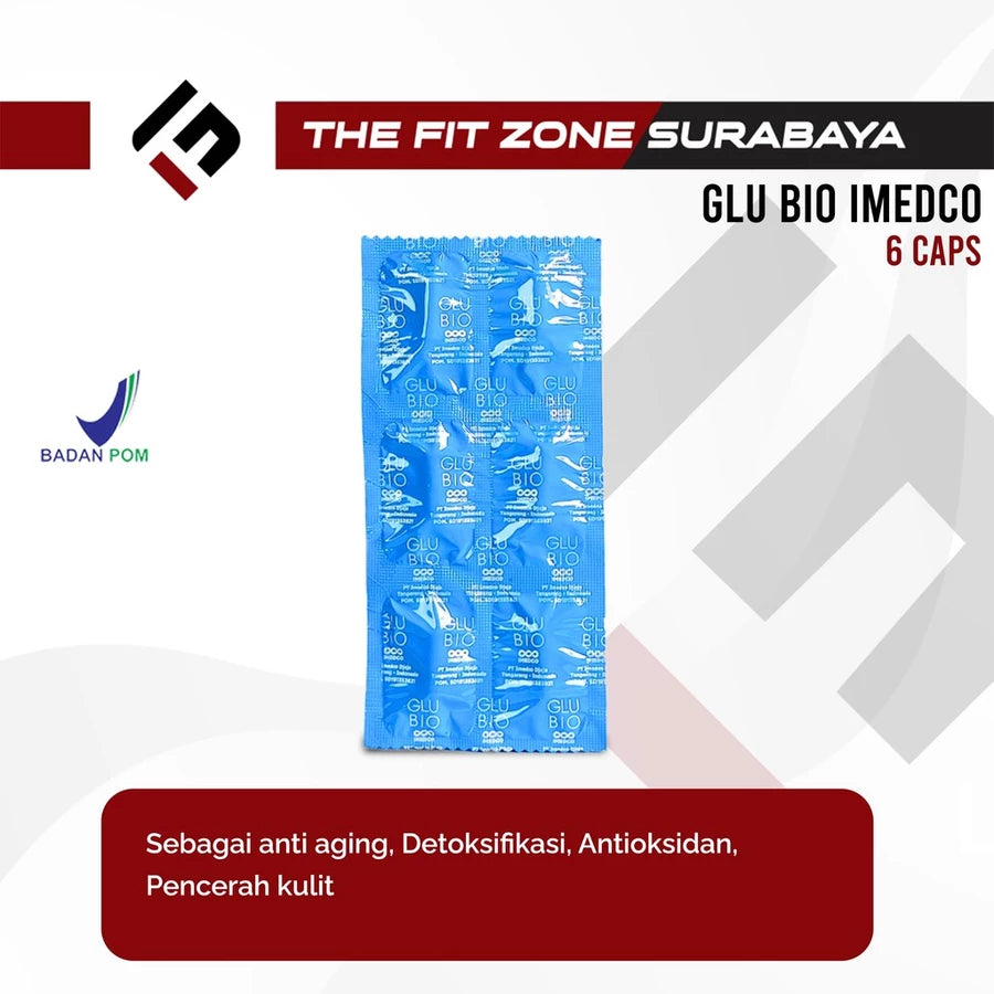 IMEDCO Glubio Glutathione 1 Kotak 30 Kapsul Suplemen Kesehatan L-Glutathione 500 mG