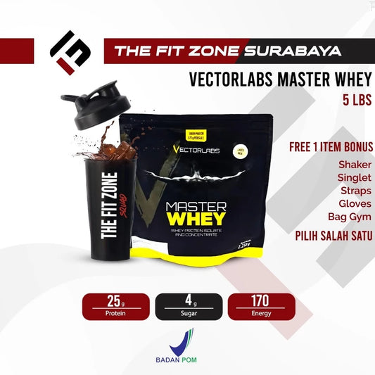 VECTORLABS Master Whey 5 Lbs Whey Protein Isolate + Concentrate Masterwhey Suplemen Fitness
