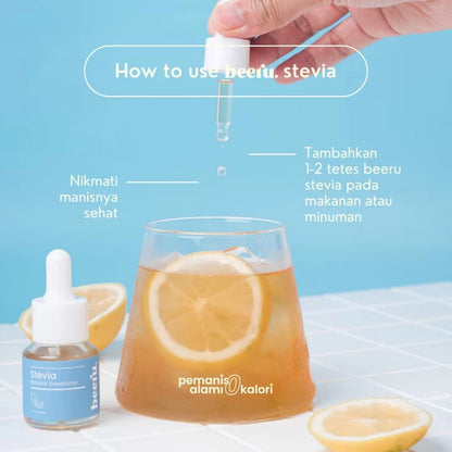 BEERU Stevia Natural Sweetener Pengganti Gula Sehat Pemanis Alami Nol Kalori