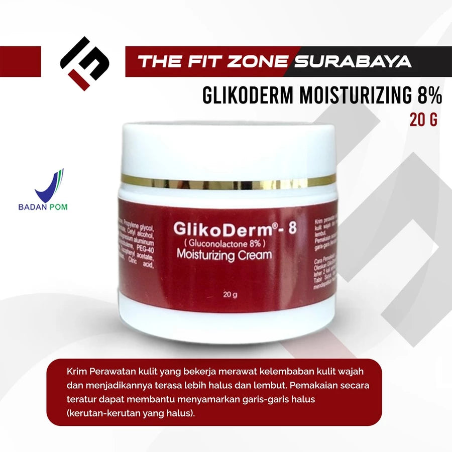 GLIKODERM Moisturizing Cream 8% (Gluconolactone 8%) 20 Gram Pelembab Kulit Wajah