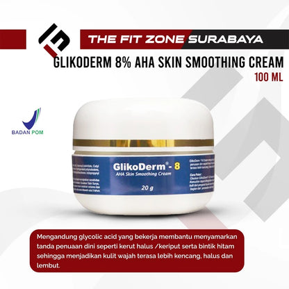 GLIKODERM 8 AHA Skin Smoothing Cream 20 Gram Glycolic Acid 8%