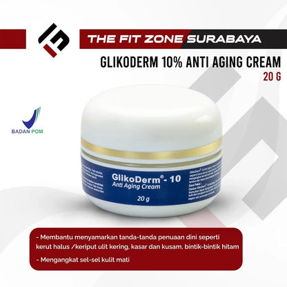 GLIKODERM 10% Anti Aging Cream 20 Gram Glycolic Acid 10%
