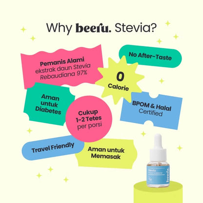 BEERU Stevia Natural Sweetener Pengganti Gula Sehat Pemanis Alami Nol Kalori