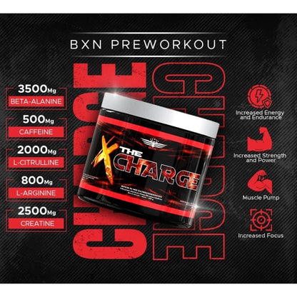 BXN NUTRITION The Charge 300 Gram Pre Workout Suplemen Pra-Latihan untuk Energi & Fokus Maksimal