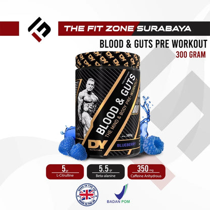 DY Nutrition Blood & Guts Preworkout 380 Gram 20 Servings Dorian Yates Pwo Pre Workout
