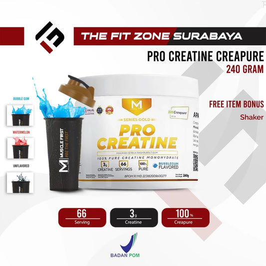 Muscle First Pro Creatine Creapure 240 Gram Suplemen Fitness M1 Kreatin