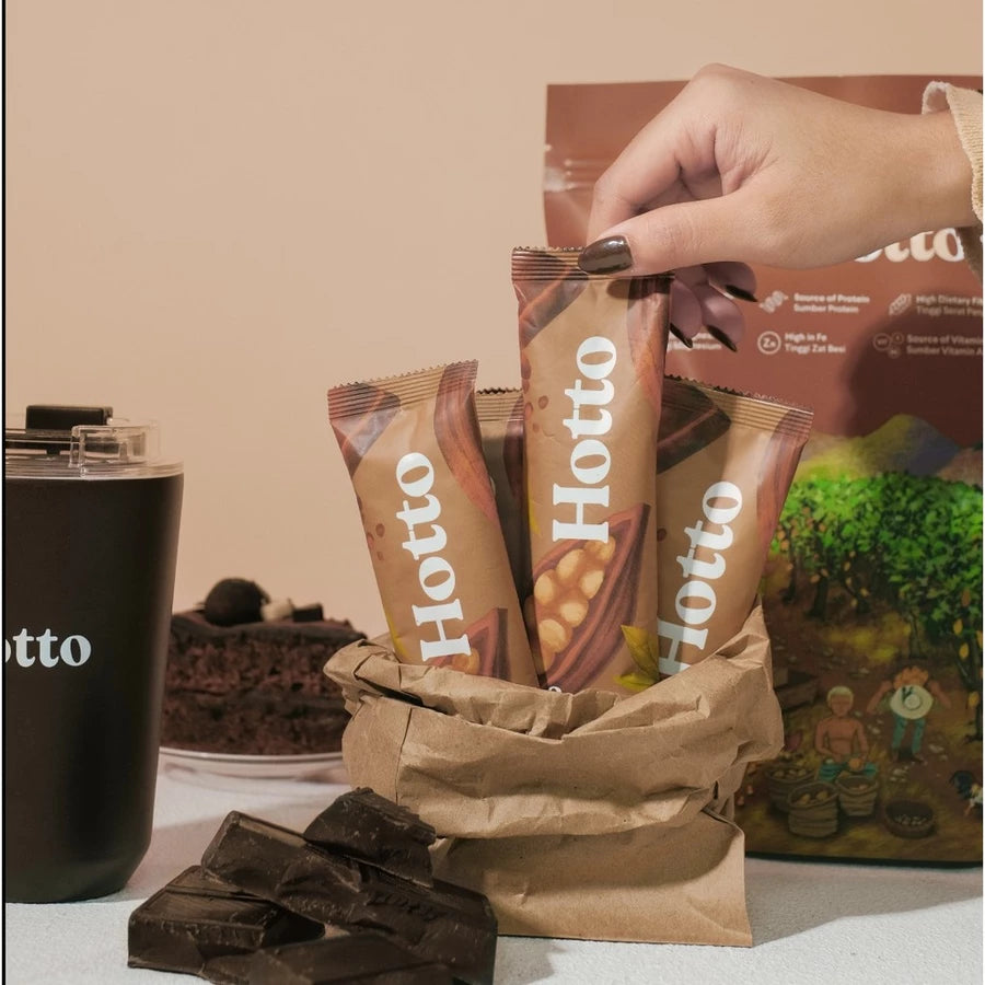 HOTTO Cocoa Multigrain with Dark Cacao Cokelat Tinggi Serat Sehat Enak untuk Diet