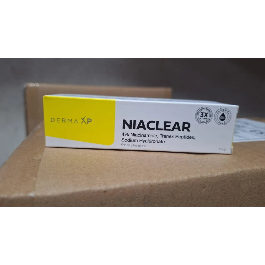 DERMA XP Niaclear Niacinamide 4% Tranex Peptides Sodium Hyaluronate 15 Gram Mencerahkan & Samarkan Noda Wajah
