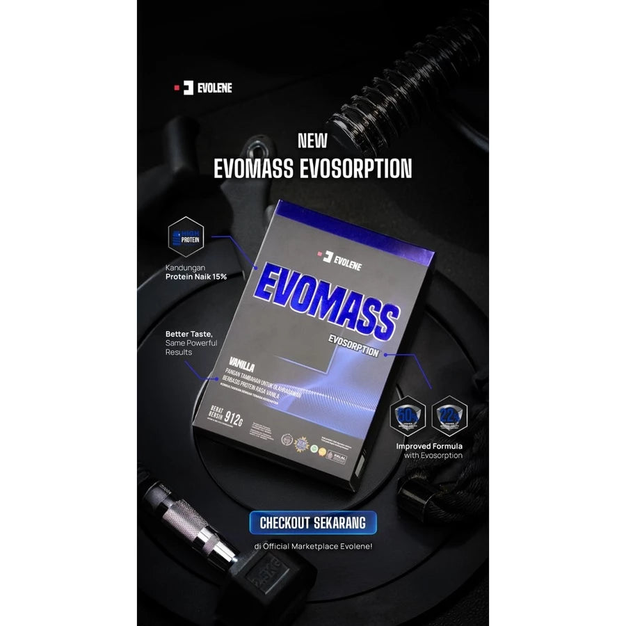 EVOLENE Evomass w/ Evosorption 2 Lbs Suplemen Fitness Mass Gainer