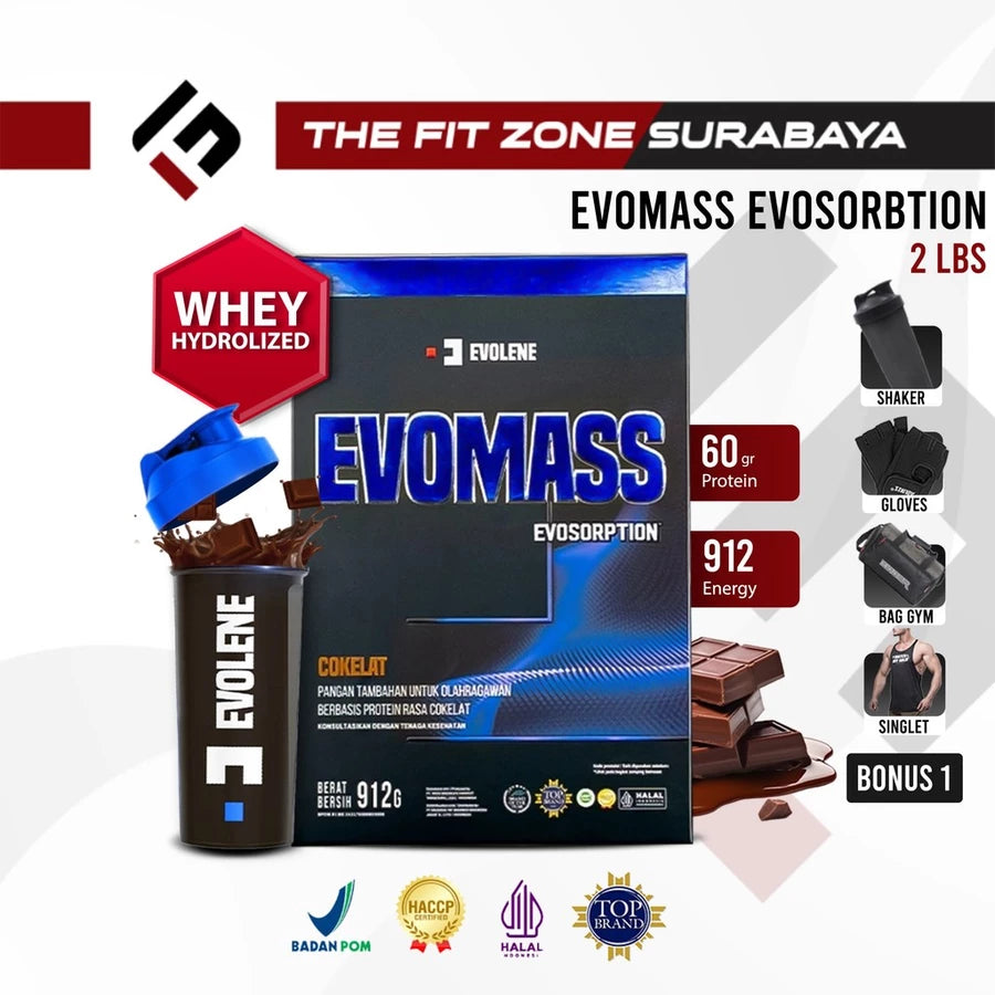 EVOLENE Evomass w/ Evosorption 2 Lbs Suplemen Fitness Mass Gainer