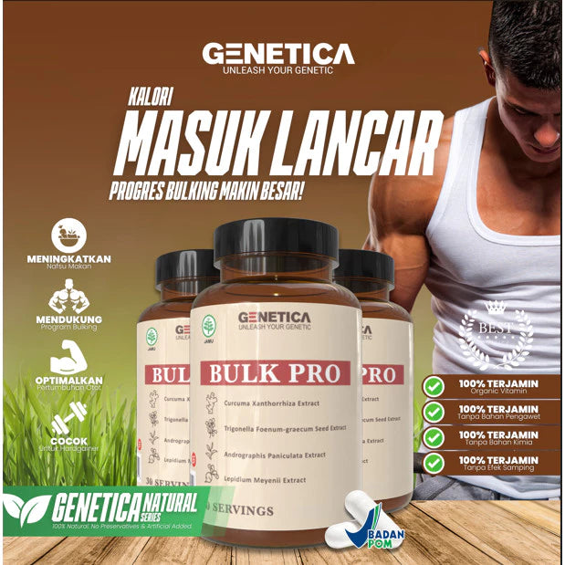 GENETICA Bulk Pro 60 Kapsul Meningkatkan Nafsu Makan Bulking