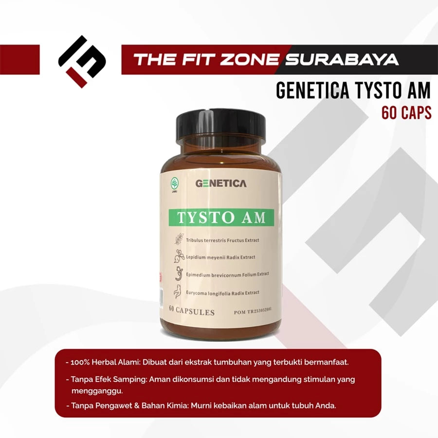 GENETICA Tysto AM 60 Kapsul Suplemen Herbal Testosteron Booster