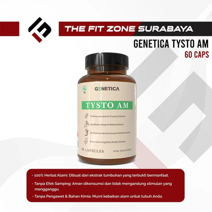 GENETICA Tysto AM 60 Kapsul Suplemen Herbal Testosteron Booster